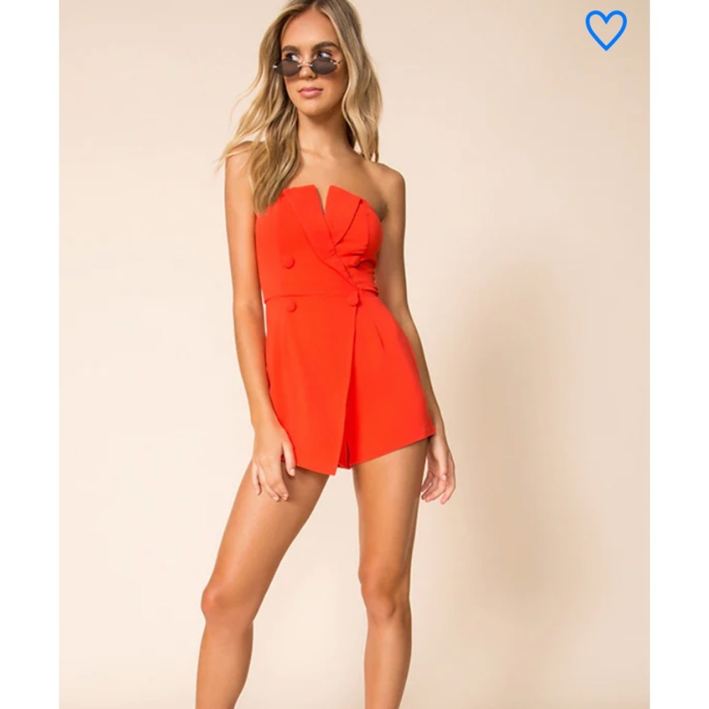 Superdown strapless romper xxs